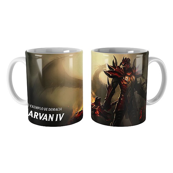 Caneca Jarvan IV Caçador de Dragões League of Legends Lol