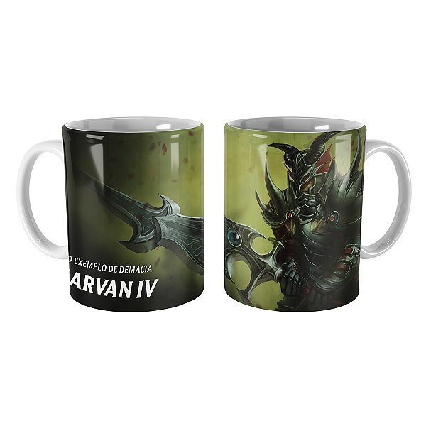 Caneca Jarvan IV Forja das Trevas League of Legends Lol