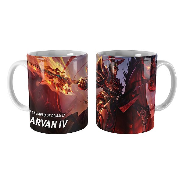 Caneca Jarvan IV Reinos Combatentes League of Legends Lol