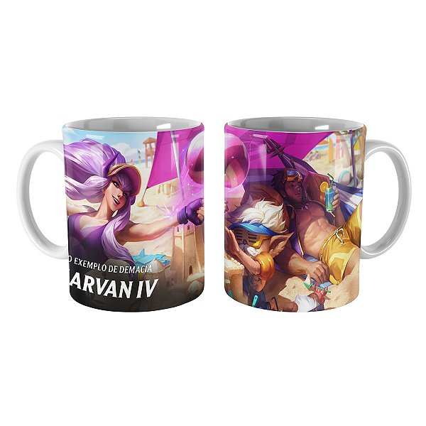 Caneca Jarvan IV Curtindo o Verão League of Legends Lol
