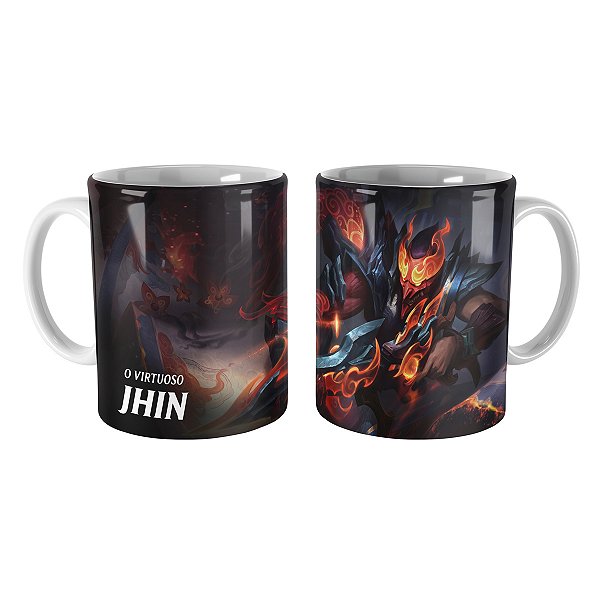 Caneca Jhin Pergaminhos Shan Hai League of Legends Lol