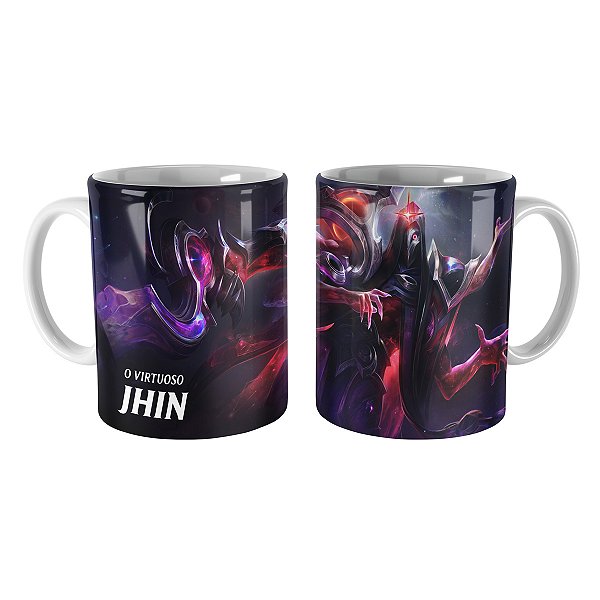 Caneca Jhin Erradicação do Cosmos Negro League of Legends