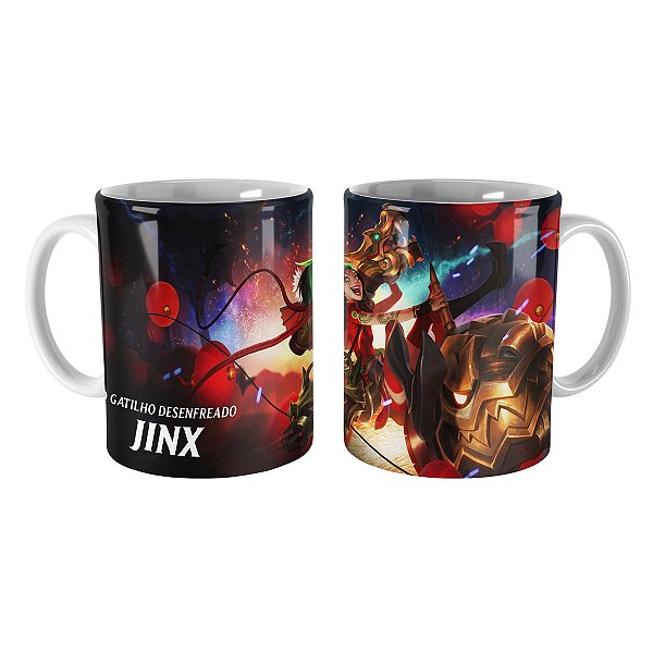 Caneca Jinx Fogos de Artifício League of Legends Lol