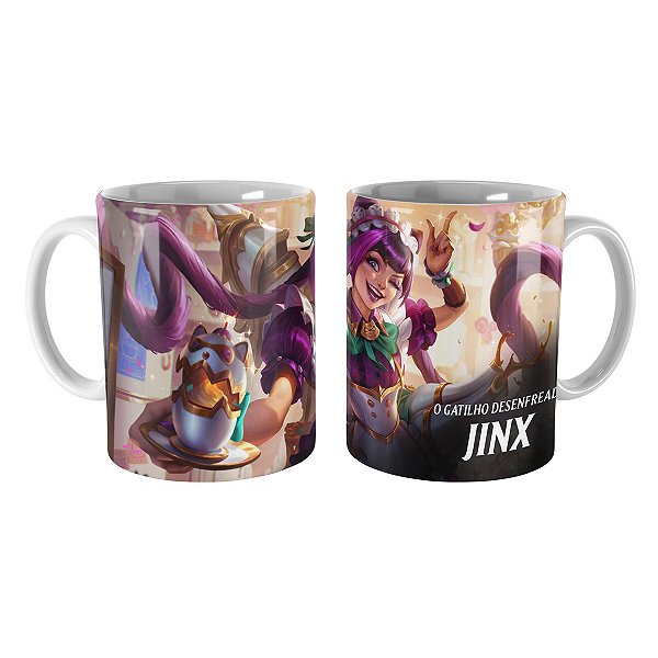 Caneca Jinx Kawaii Café League of Legends Lol