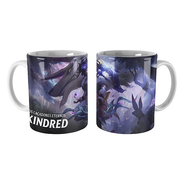 Caneca Kindred Florescer Espiritual League of Legends Lol