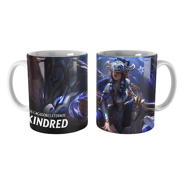 Caneca Kindred de Porcelana League of Legends Lol