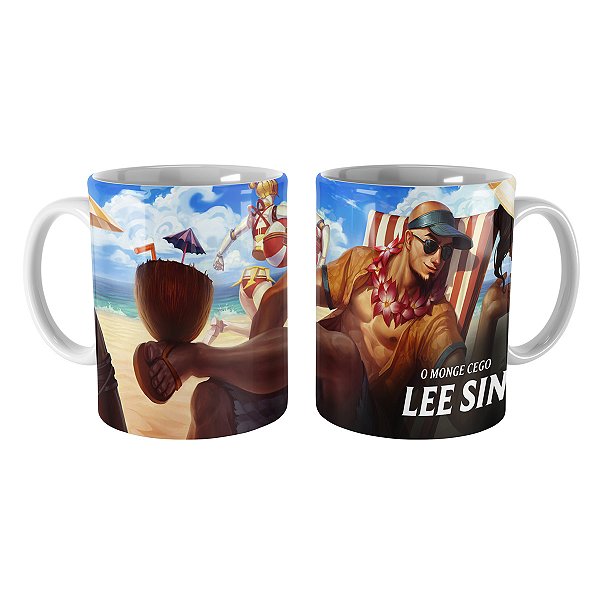Caneca Lee Sin Curtindo o Verão League of Legends Lol