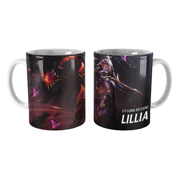 Caneca Lillia Emissária da Escuridão League of Legends Lol