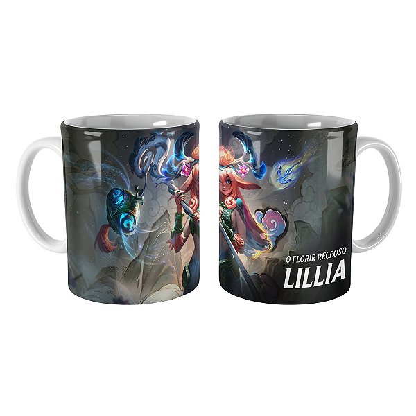 Caneca Lillia Pergaminhos Shan Hai League of Legends Lol