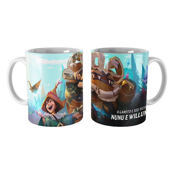 Caneca Nunu e Willump de Papel League of Legends Lol