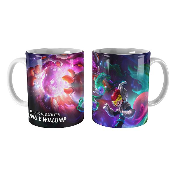 Caneca Nunu e Willump Embalos no Espaço League of Legends