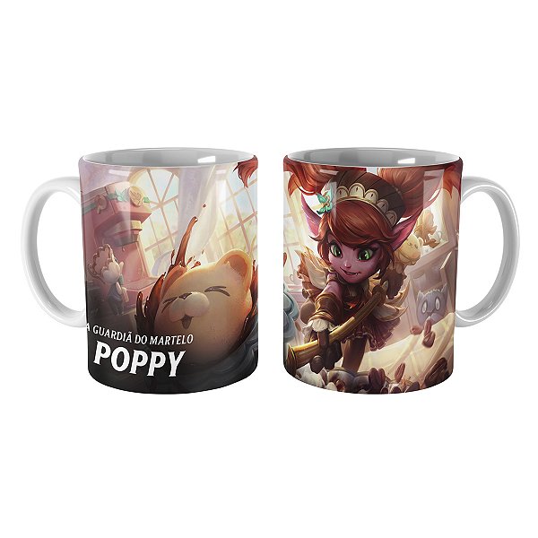 Caneca Poppy Kawaii Café League of Legends Lol