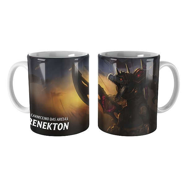 Caneca Renekton das Guerras Rúnicas League of Legends Lol