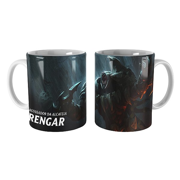 Caneca Rengar Caçador de Cabeças League of Legends Lol