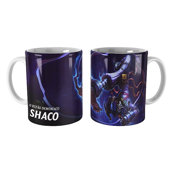 Caneca Shaco do Manicômio League of Legends Lol