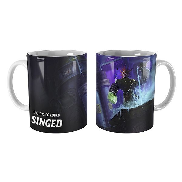 Caneca Singed Cientista Louco League of Legends Lol