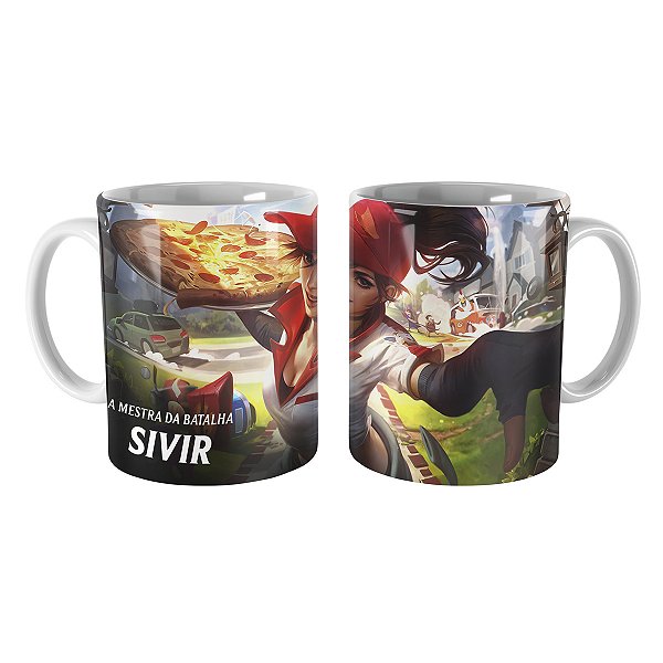 Caneca Sivir Entregadora de Pizza League of Legends Lol