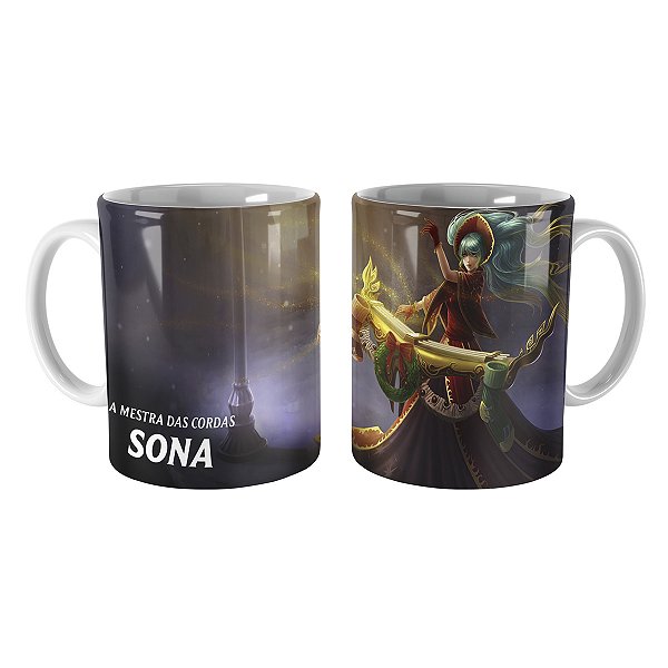 Caneca Sona Noite Feliz League of Legends Lol