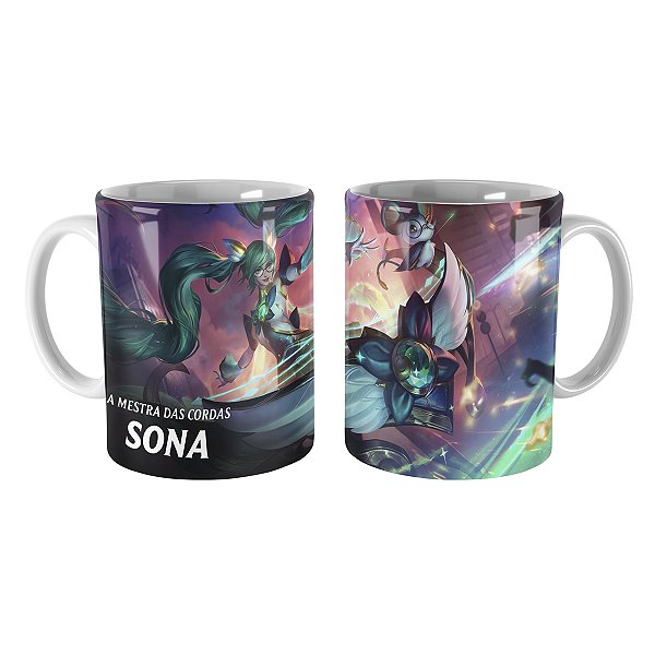 Caneca Sona Guardiã Estelar League of Legends Lol
