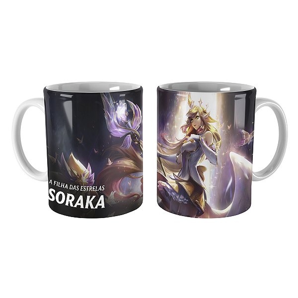 Caneca Soraka Guardiã Estelar de Prestígio League of Legends