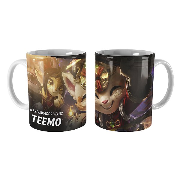 Caneca Teemo Fogos de Artifício League of Legends Lol