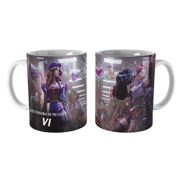 Caneca Vi Coração Despedaçado League of Legends Lol