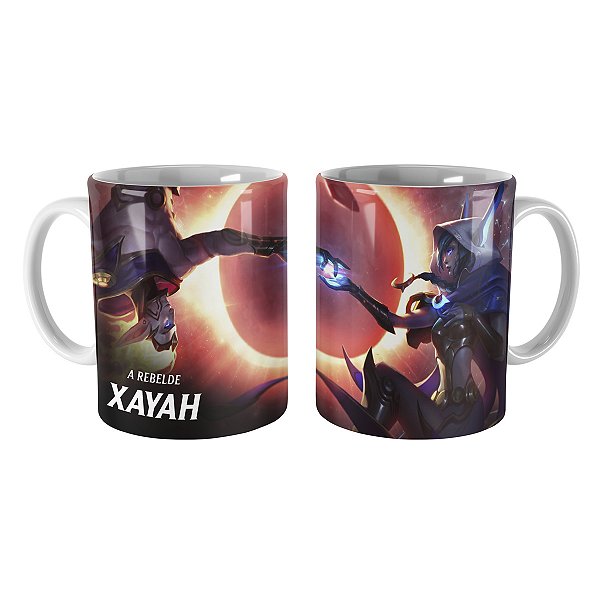 Caneca Xayah Crepúsculo Cósmico League of Legends Lol