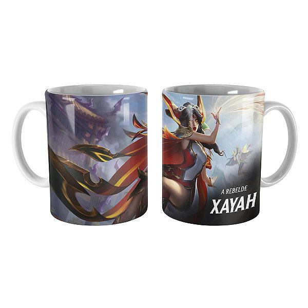 Caneca Xayah Fênix Corajosa League of Legends Lol