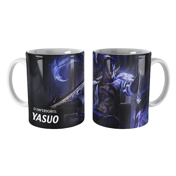 Caneca Yasuo Tinta Sombria de Prestígio League of Legends