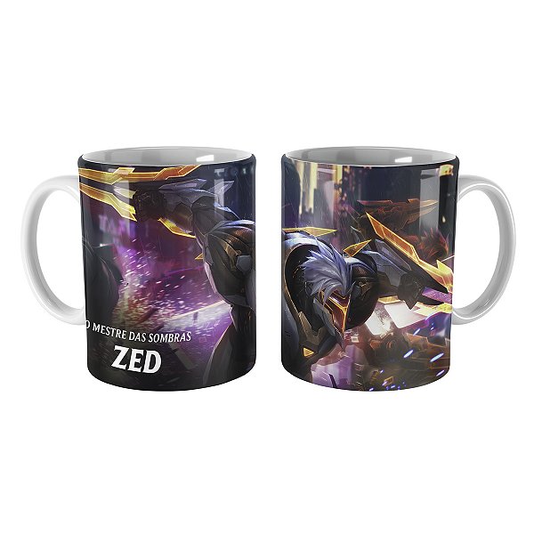 Caneca PROJETO: Zed de Prestígio League of Legends Lol