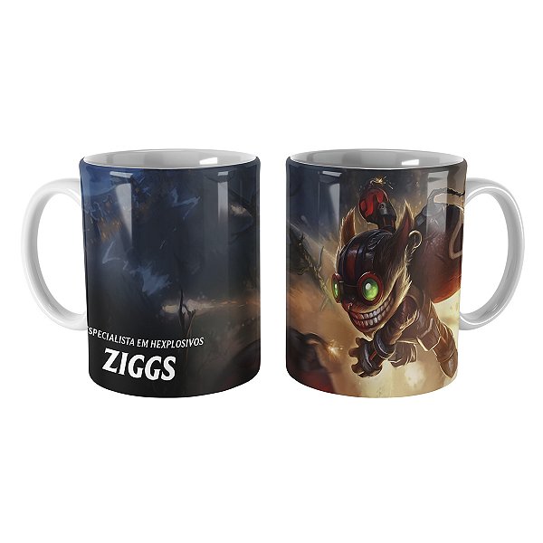 Caneca Ziggs League of Legends Lol