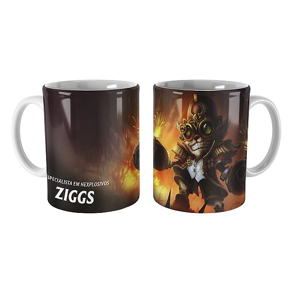 Caneca Major Ziggs League of Legends Lol