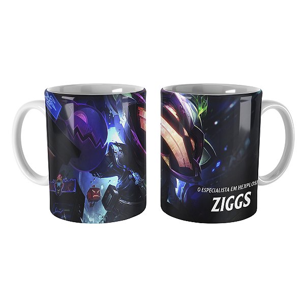 Caneca Ziggs Chefão League of Legends Lol