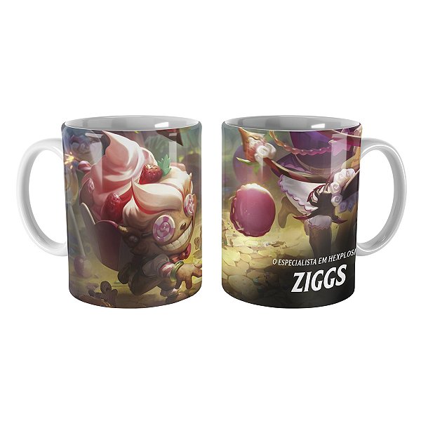 Caneca Ziggs Frenesi Açucarado League of Legends Lol