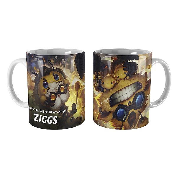 Caneca BZZZiggs League of Legends Lol
