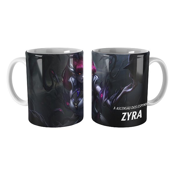 Caneca Zyra Pesadelo na Cidade do Crime League of Legends