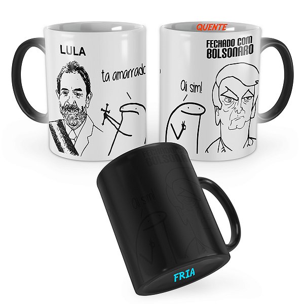 Caneca Mágica Flork Fechado com Bolsonaro