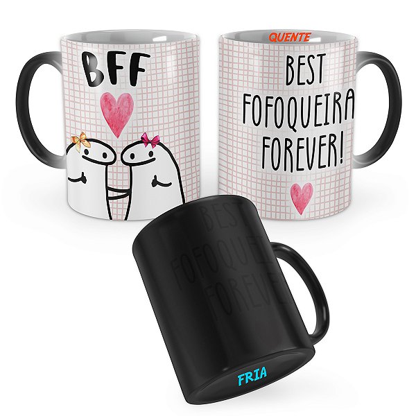 Caneca Mágica Flork BFF Best Fofoqueiras Forever