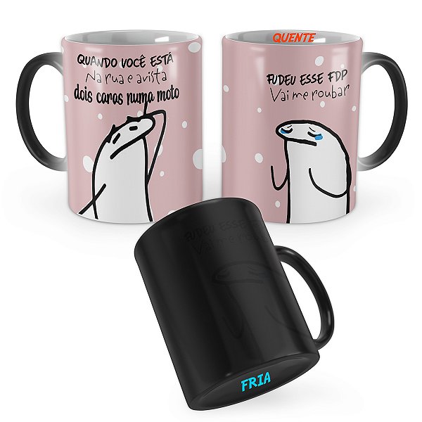 Caneca Mágica Flork Dois caras numa Moto