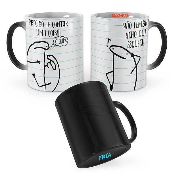 Caneca Mágica Flork Preciso te Contar Uma Coisa