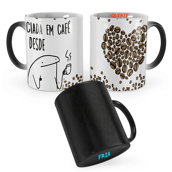Caneca Mágica Flork Viciada em Café desde