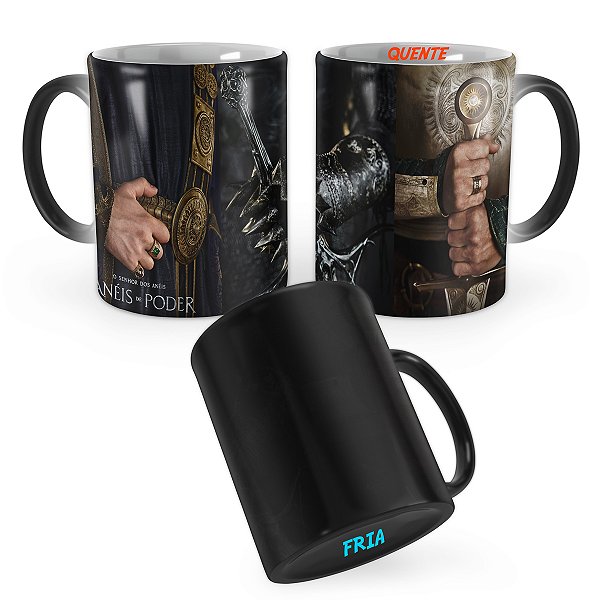 Caneca Mágica Os Anéis do Poder Poster Armas Mod 2