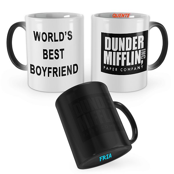 Caneca Mágica The Office Worlds Best Boyfriend Dunder Logo