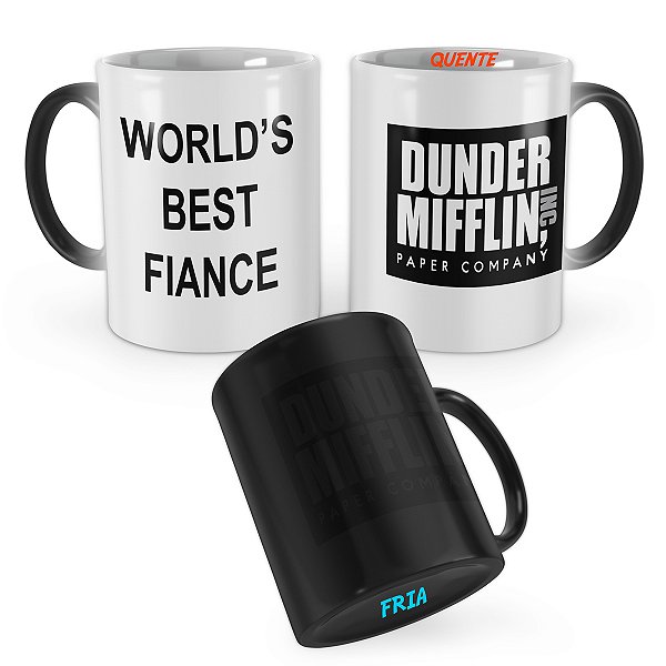 Caneca Mágica The Office Worlds Best Fiance Dunder Logo