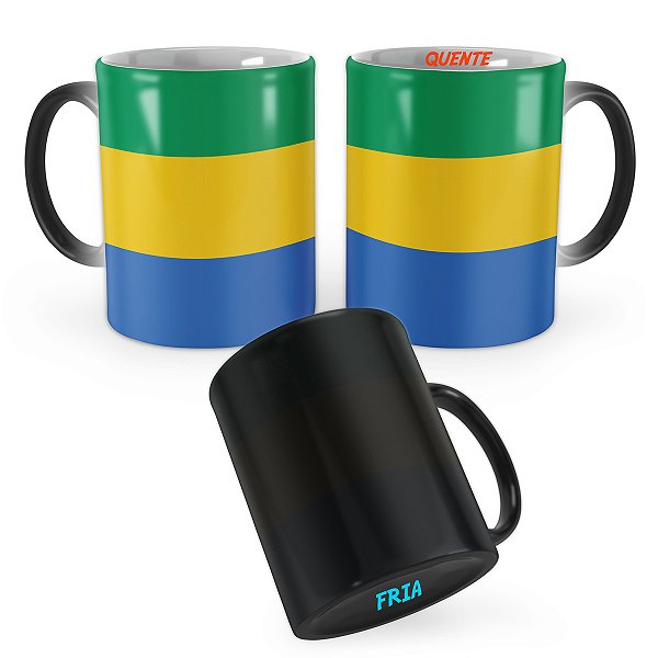 Caneca Mágica Bandeira Gabão País