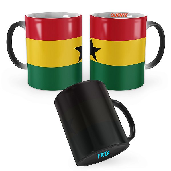 Caneca Mágica Bandeira Gana País