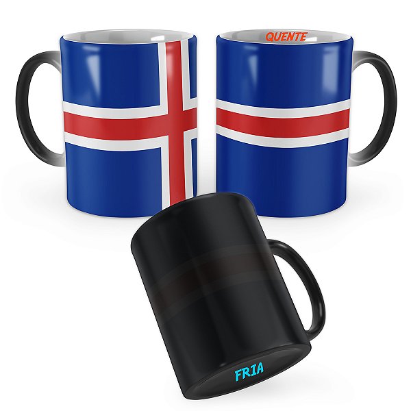 Caneca Mágica Bandeira Islândia País