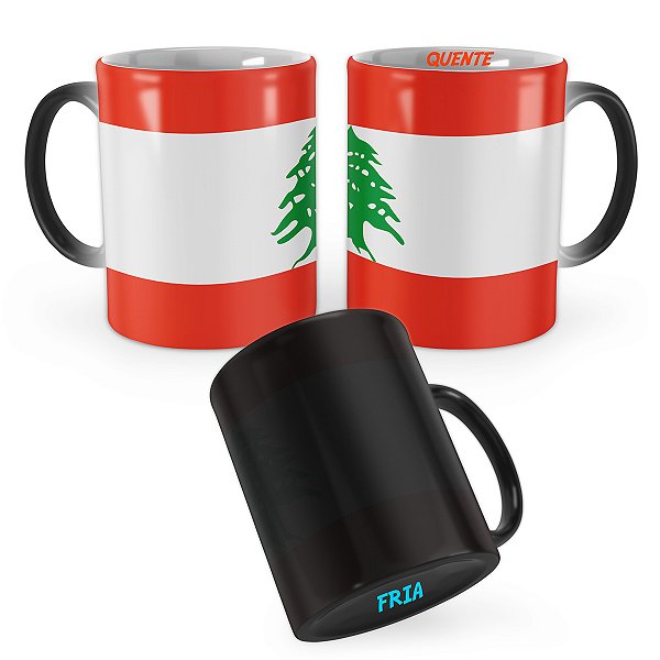 Caneca Mágica Bandeira Líbano País