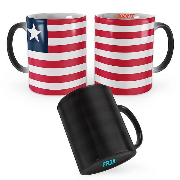 Caneca Mágica Bandeira Libéria País