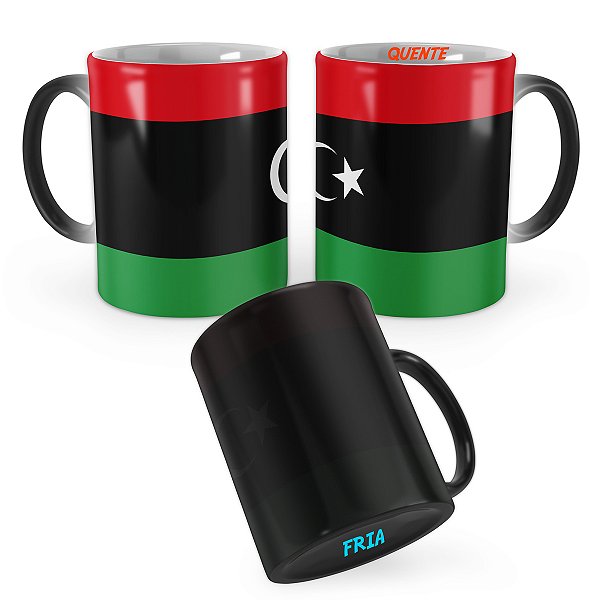 Caneca Mágica Bandeira Líbia País